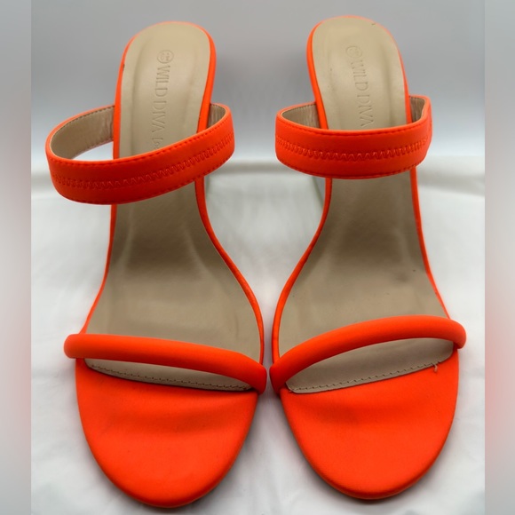 Fashion Nova: Calling The Shots Wedges Neon Orange - (Size 8.5) w/o box - Picture 3 of 5